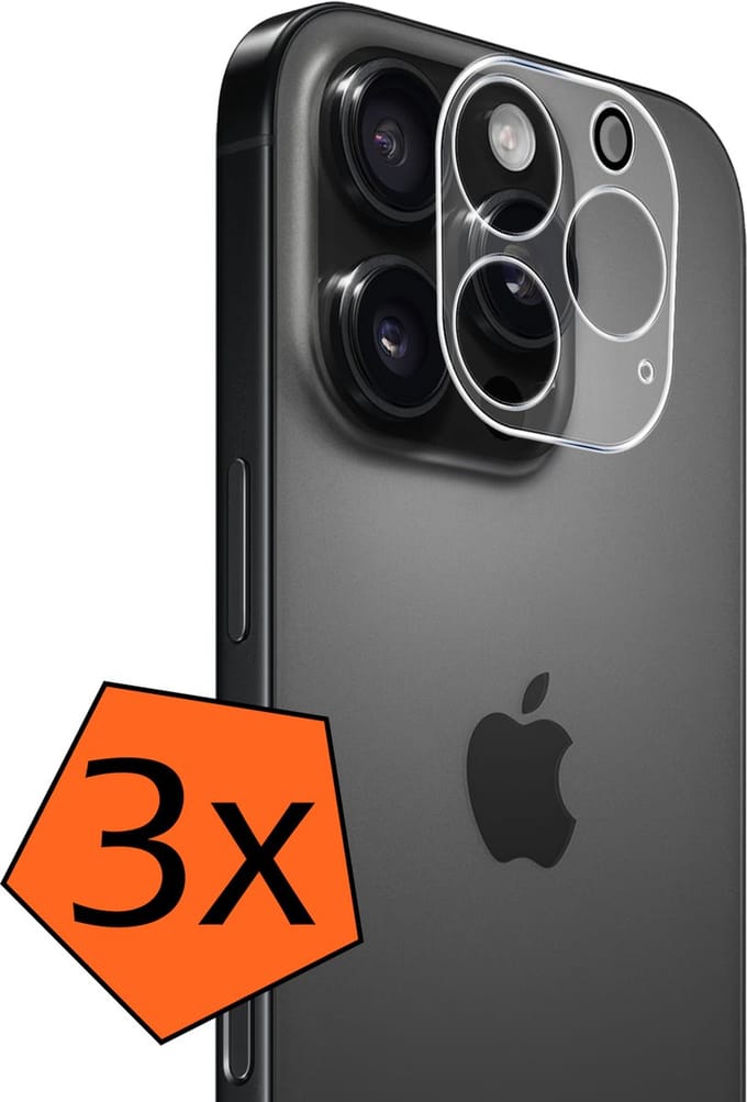 Camera Lens Protector - 3 Stuks - Geschikt voor Apple iPhone 16 Pro Max - Camera Screenprotector - Gehard Glas - Beschermglas - Tempered Glass - Screen Protector