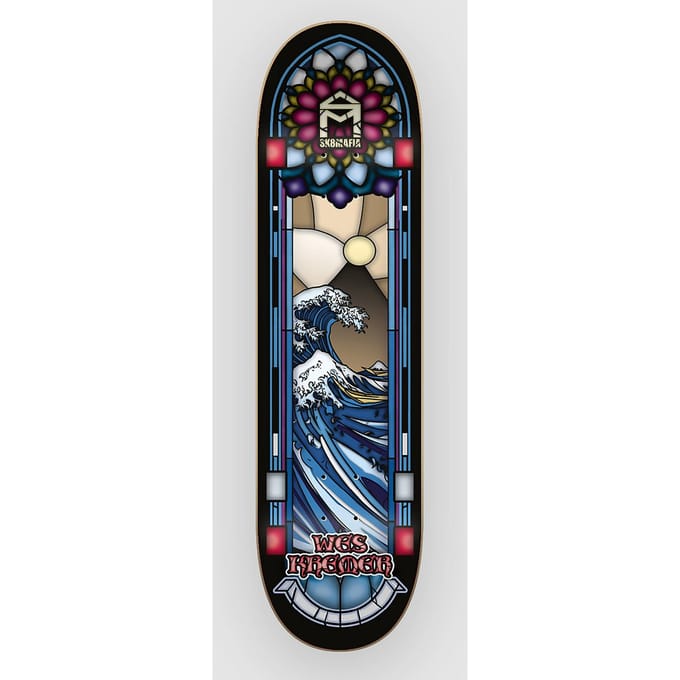 SK8 Mafia Stained Glass Kremer 8.5"x32" Skateboard Deck patroon