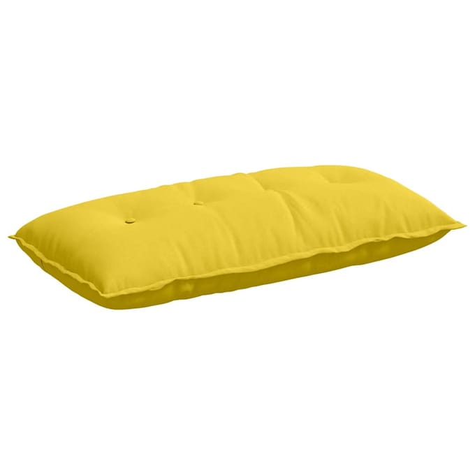 vidaXL - Rugkussen - Licht - Geel - 100 - x - 50 - x - 19 - cm - Stof