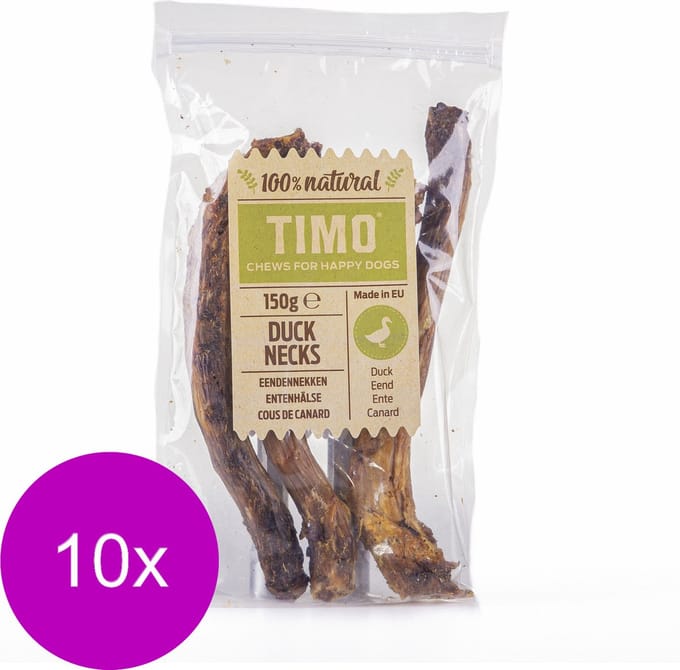 Timo Eendennekken - Hondensnacks - 10 x 150 g