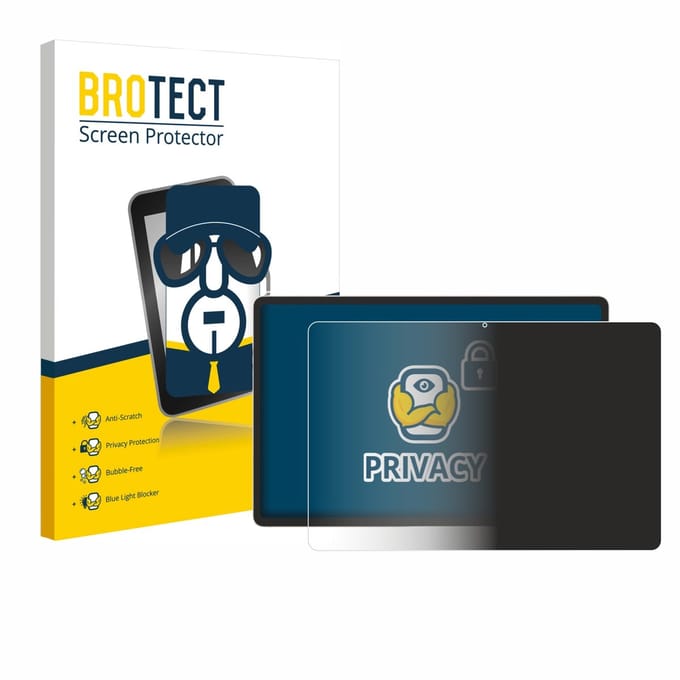 BROTECT - privacy screenprotector voor Samsung Galaxy Tab S9 Plus WiFi / 5G - Folie Beschermfolie Blauwlichtfilter