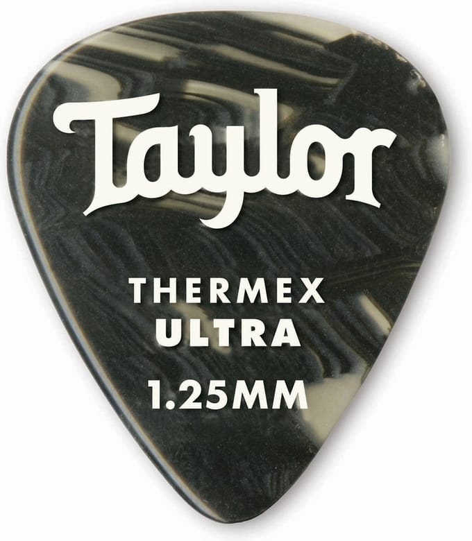 Premium 351 Thermex Ultra Picks 1.25 Black Onyx, 6-Pack Taylor