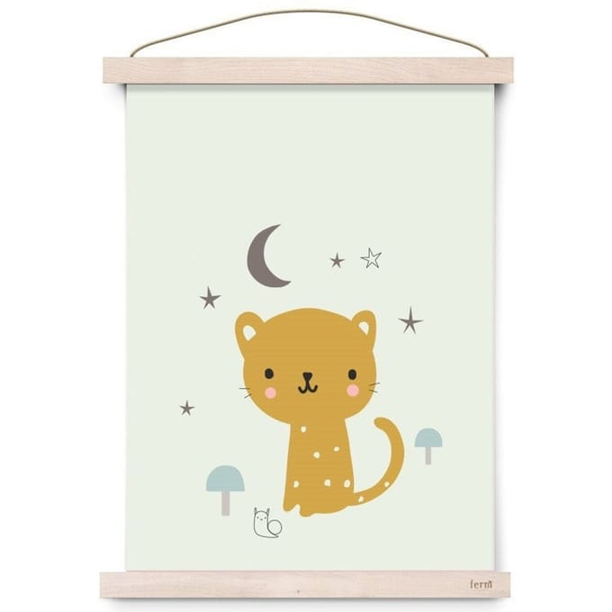 Petit Monkey poster Leopard mint 29.7 x 42 cm