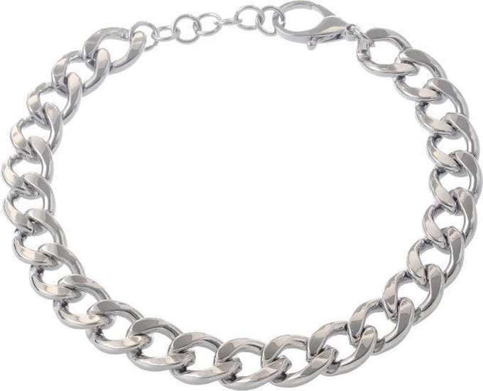 Behave – Ketting – Gourmetschakel zilverkleur – 44+3 cm – Stoer design