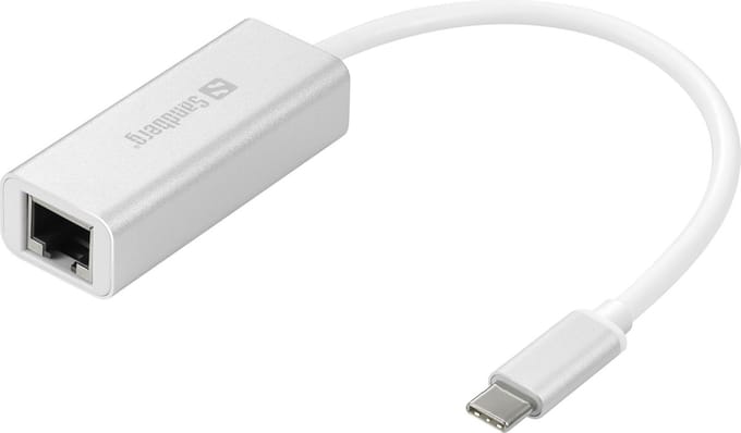Sandberg -136-04-USB-C to Network Converter- Zwart- Grijs
