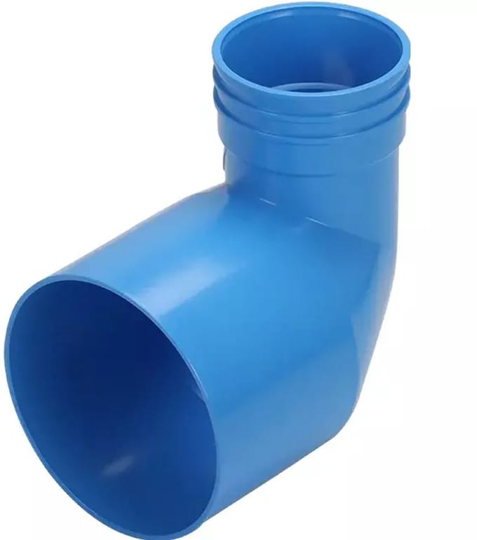 Wavin Ventiza eindstuk 90 graden PVC rond 125x80x50 mm M/M
