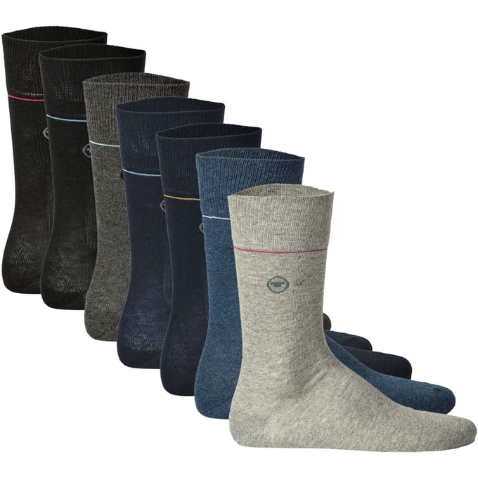Tom Tailor - Sokken in een 7-daagse doos - Maat 43-46 - light grey melange