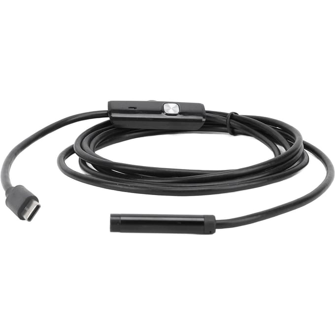 Diamètre 7mm Câble 2m Endoscope Industriel Type C USB MicroUSB Caméra d'Inspection pour Structure Interne Mécanique black