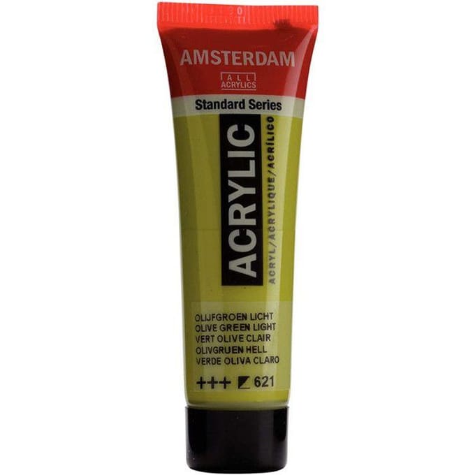 Verf - Acryl - 621 - Olijf groen licht - Amsterdam - 20ml