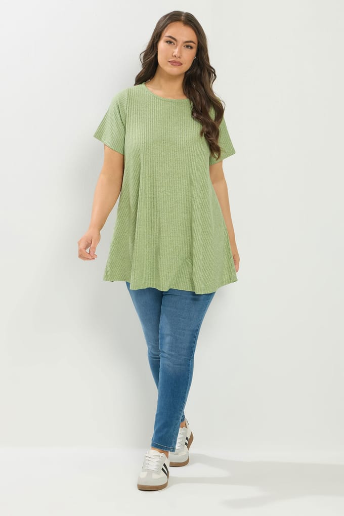Yours Groene Zachte Swing Top Size 50-52