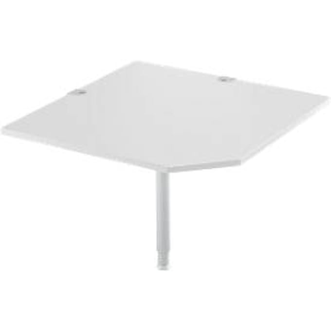Schäfer Shop  Select Systeemhoekblad, CAD, poot, B 1000 x D 1000 mm, wit/blank aluminium