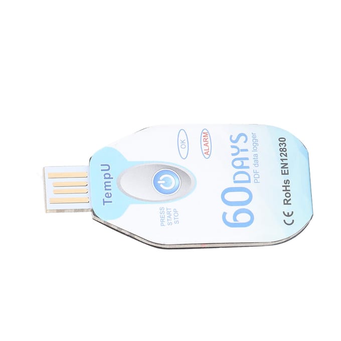 Enregistreur de Température Alimentaire Enregistreur de Données de Température Portable Rapport PDF Alimenté par USB white