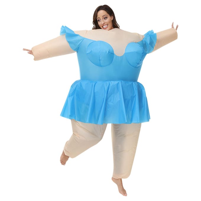 Opblaasbaar Balletkostuum Opblaasbaar Dansend Waterdicht Polyester Kostuum voor 150?190cm Volwassen Blauw beige