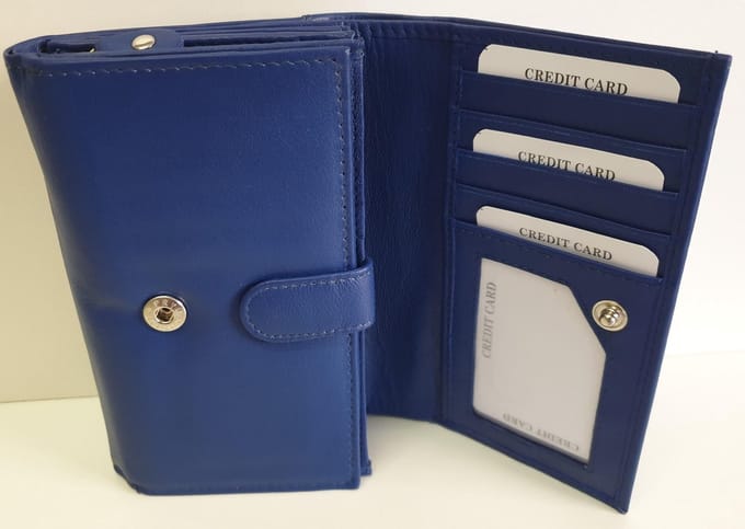 Dames Overslagportemonnee - Kobalt Blue
