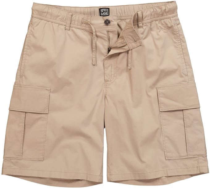STHUGE - Heren - Cargo-bermuda baggy fit elastische tailleband - Cement - Maat 60