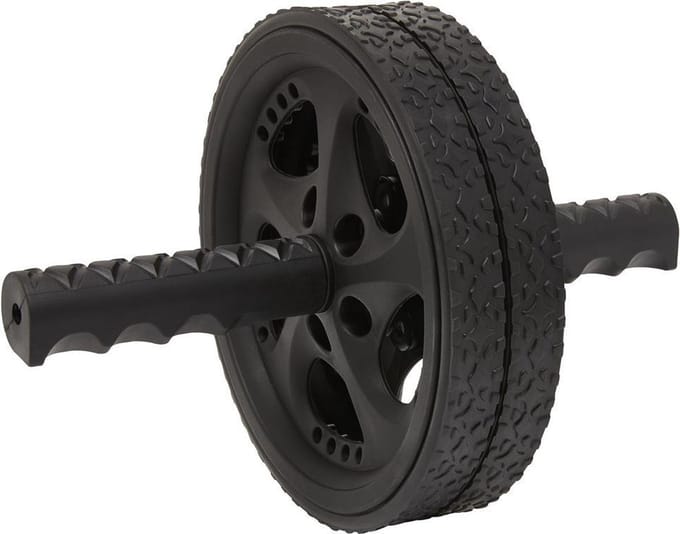 Fit Essentials Dubbel Buikspierwiel 18,5 Cm Zwart