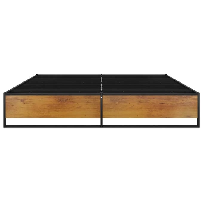 vidaXL - Bedframe - metaal - zwart - 200x200 - cm