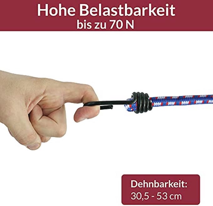 10x Spannende Elastische Spanriemen 30.5cm - Duurzaam en Weerbestendig