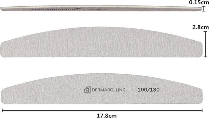 Dermarolling Professionele Nagelvijl Halve Maan Grit 100/180