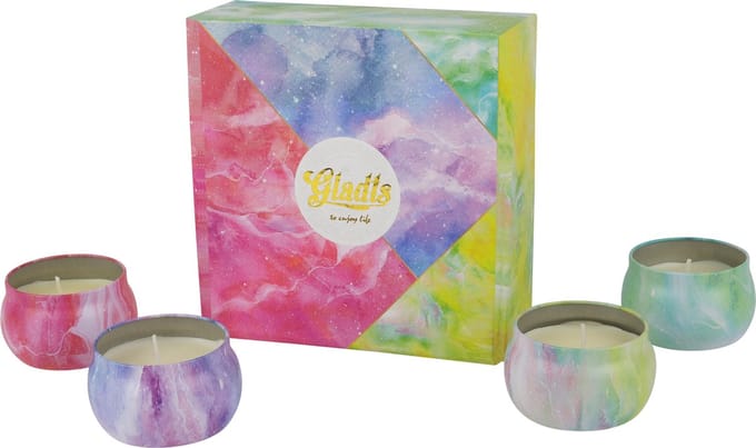 Gladts Geurkaarsenset Nature’s Bliss – 4 geurkaarsen – Geschenkset