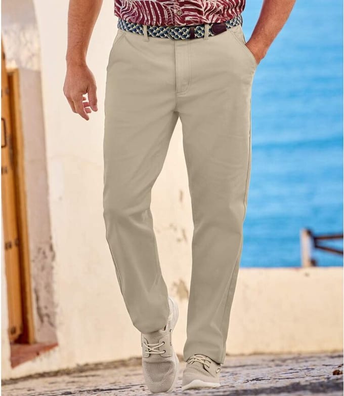 ATLAS FOR MEN - Chino van stretchtwill - Heren - Verkrijgbaar in grote maten - W48