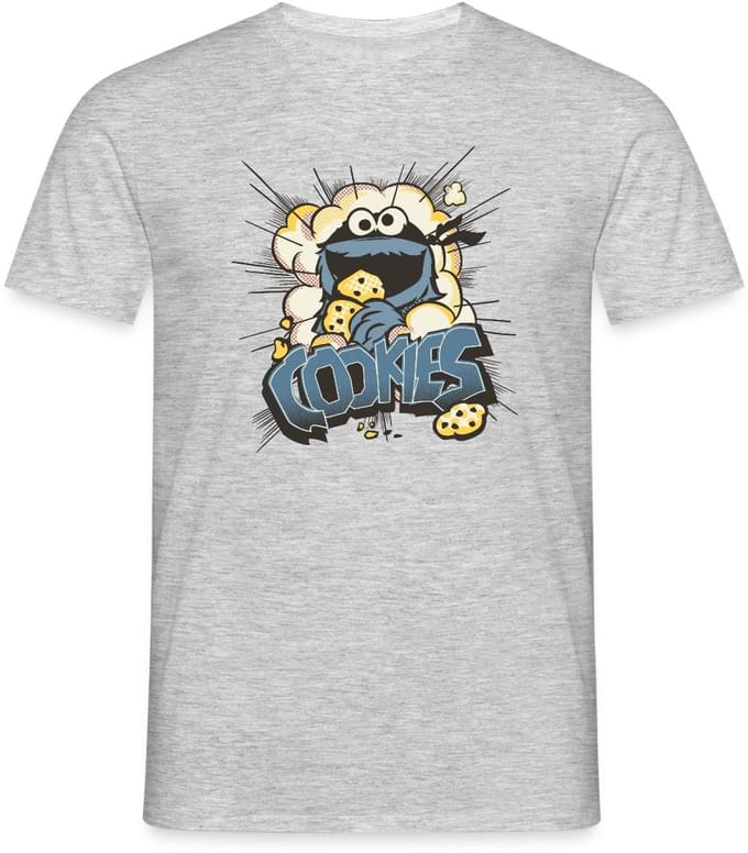 Sesamstraat Koekiemonster En Koekjes T-Shirt Heren
