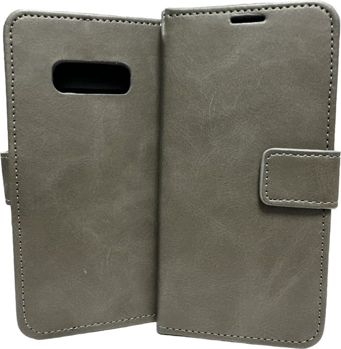 Portemonnee Book Case Hoesje Geschikt voor: Samsung Galaxy S10E - grijs