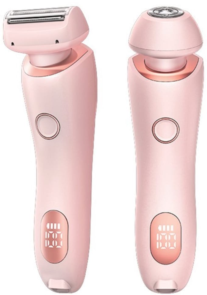 Elektrisch scheerapparaat voor dames, 2-in-1 nat- en droog elektrisch waterdicht scheerapparaat