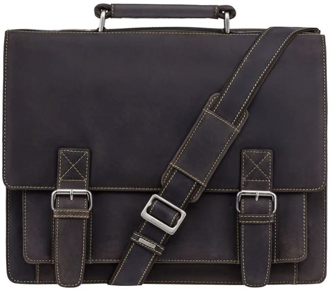Visconti Hercules XL Messenger Bag - Leraren tas - leder - bruin - kwaliteit