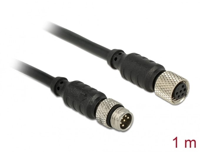 Navilock Extensions cable M8 male > M8 female waterproof 1 m for M8 GNSS receiver