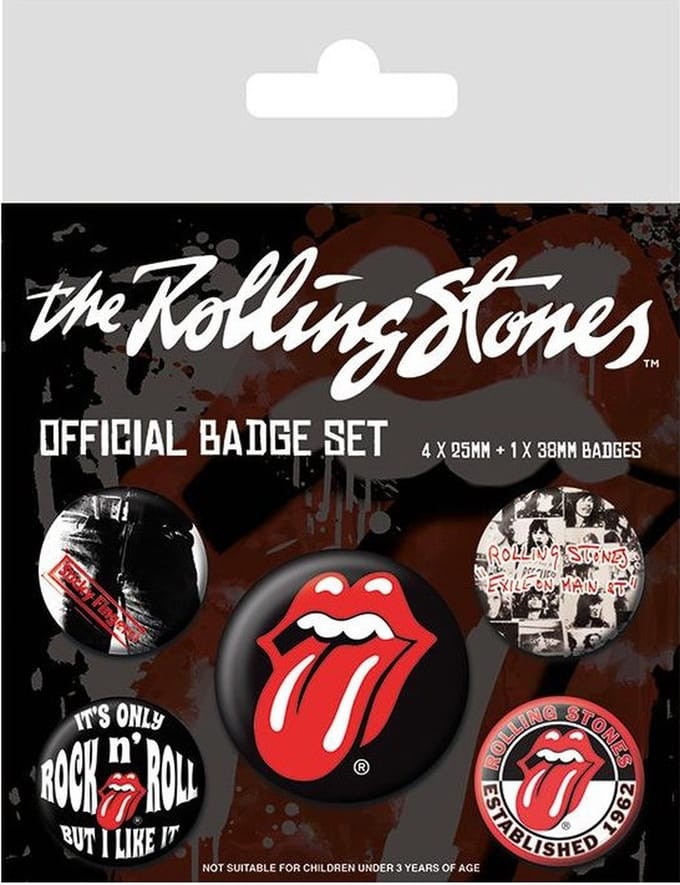 The Rolling Stones - "Klassiek" Set van 5 Badges
