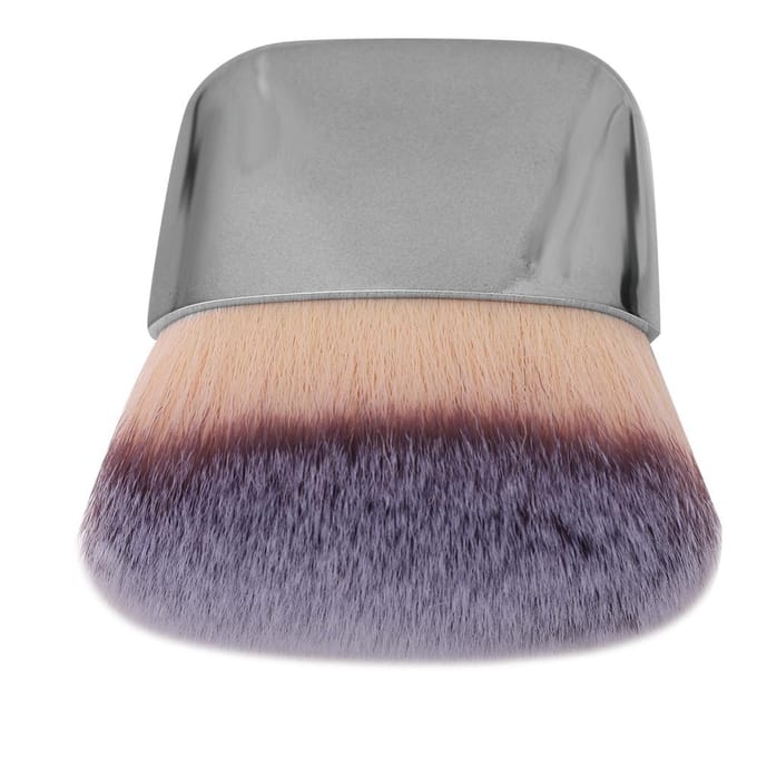 Mini Multifunctionele Make-up Kwast Draagbaar Zacht Poeder Blush Kwast Schoonheidstool Zilver zilver