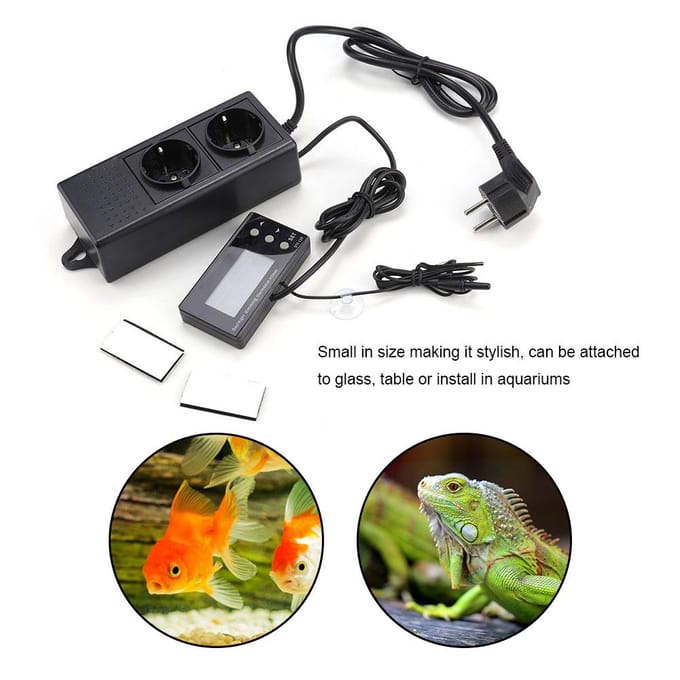 Reptiel Digitale Thermostaat PID Timing Temperatuurregelaar met LCD-display black