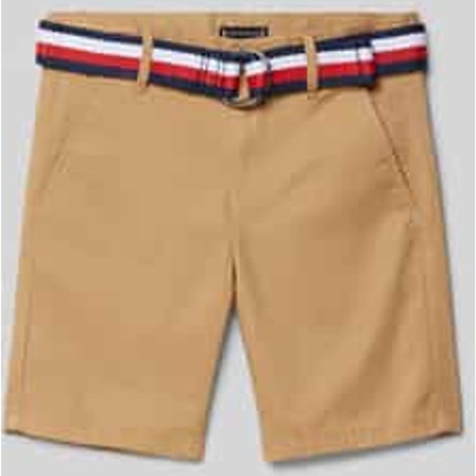 Bermuda met stoffen ceintuur