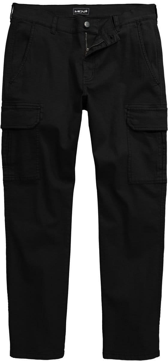 Men Plus - Heren - Cargobroek Buik-Fit Straight Fit - Zwart - Maat 54