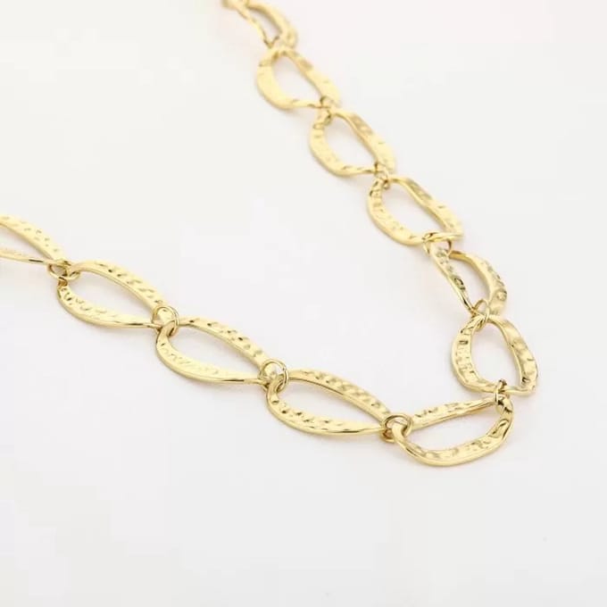 Bijoutheek Collier Schakel Dots Goud