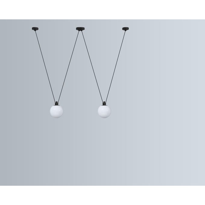 DCWéditions - LES ACROBATES DE GRAS N°324 hanglamp - opaalglas - Glazen bol 175 - wit