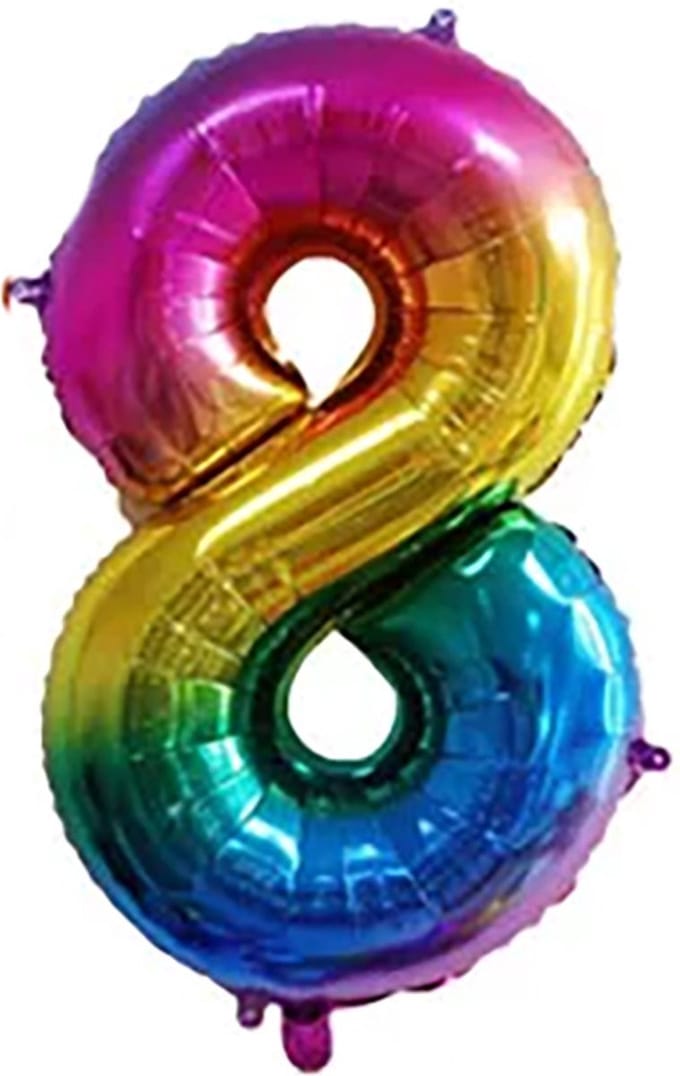 New Age Devi - Folieballon - nr. 8 - Regenboog kleur - 41cm