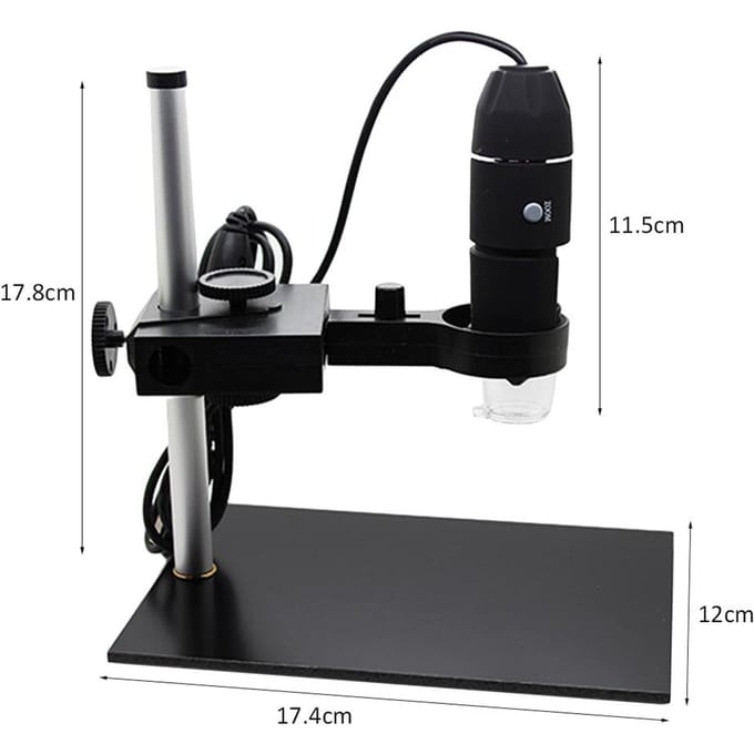 Support réglable pour microscope numérique Windows/Vista/Android/téléphones intégrés noir