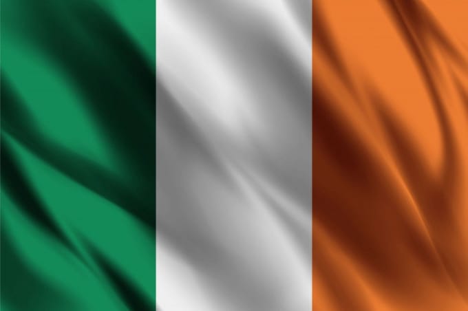 Partychimp Ierse Vlag Ierland - 90x150 Cm - Polyester - Groen/Wit/Oranje