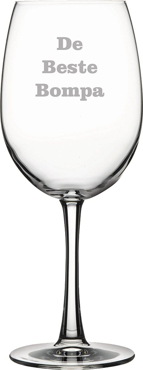 Rode wijnglas gegraveerd - 46cl - De Beste Bompa