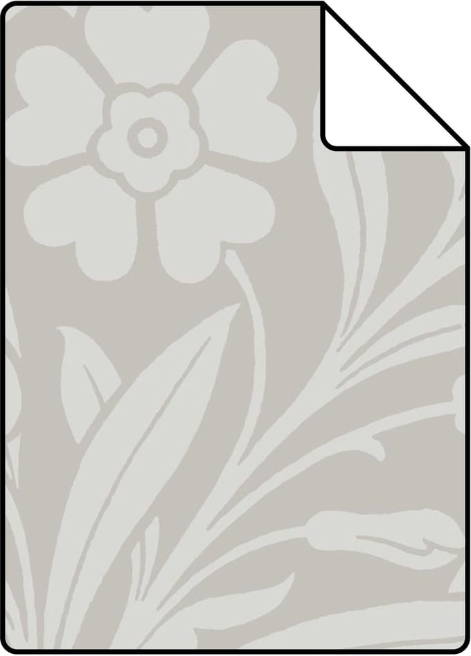 Proefstaal Origin Wallcoverings behang bloemen grijs - 26,5 x 21 cm - 346636-S