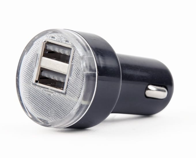 Gembird 2-poorts USB autolader, 2.1 A, zwart