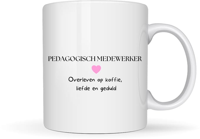 Mok ''Pedagogisch Medewerker'' – cadeau kinderopvang – 330ml