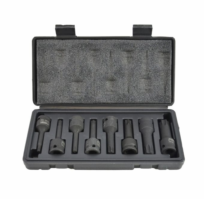 AWTools AW38782BL - Impact Dopsleutelset - Spline - 8-delig - Chroom-Molybdeen