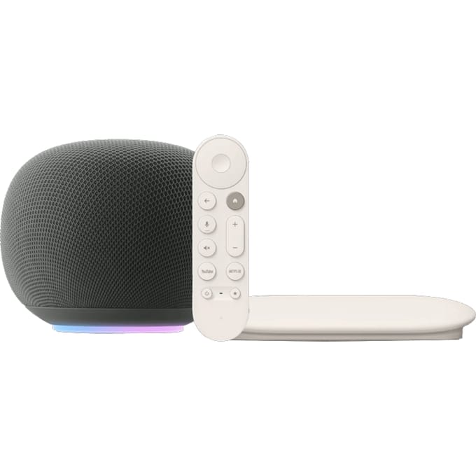 Google Home Speaker Grijs + Google TV Streamer 4K