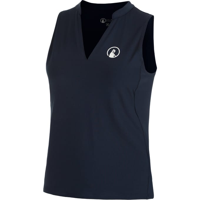 Quiet Please Slice Tanktop Dames-Donkerblauw