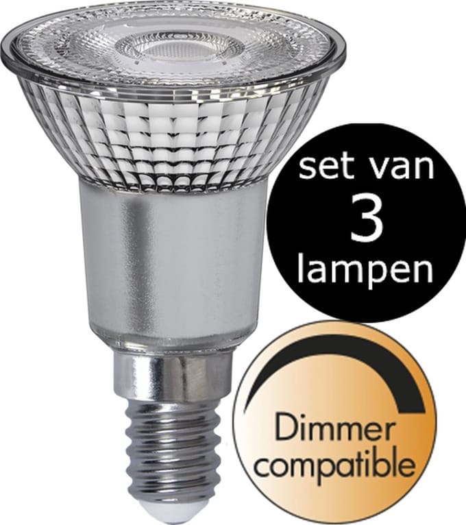 3-Pack | Spot - E14 - 4.8W - Extra Warm Wit - 2700K - Dimbaar