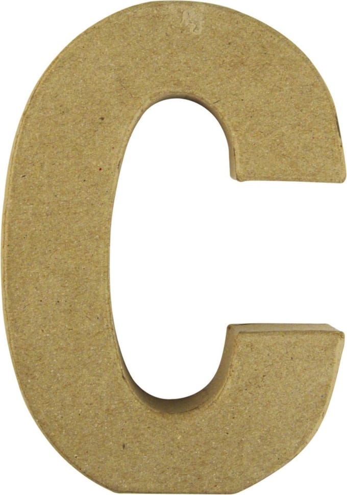 Papier mache letter C