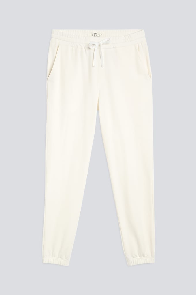Track pants Serie Felpa Stretch Whisper White